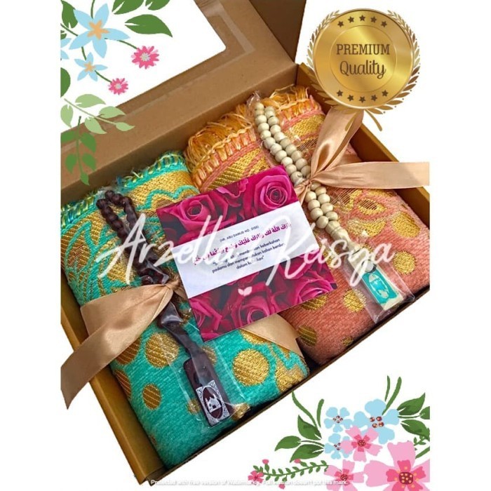

(NEW) -Paket Kado Pernikahan Sajadah Couple Turki Hampers Hadiah Wedding HJPI