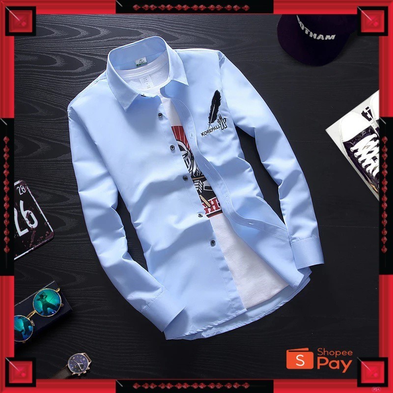 KAIN ADEM LEMBUT HALUS TEBAL / animos / kemeja KOREPALL M,L,XL,XXL / kemeja pria lengan panjang / ke