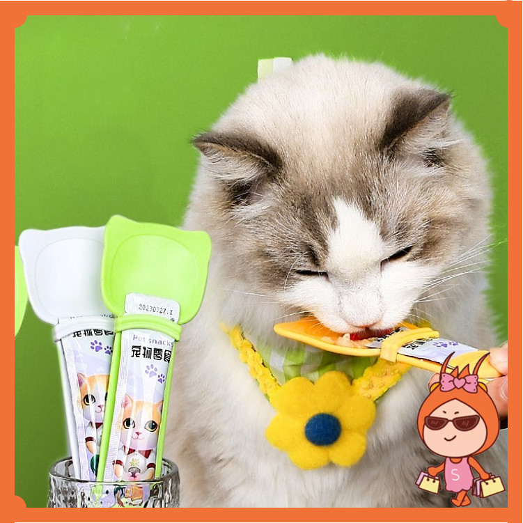 Reseller Welcome - 6258 Sendok Pendorong Snack Anabul / Alat Makan Anjing Kucing