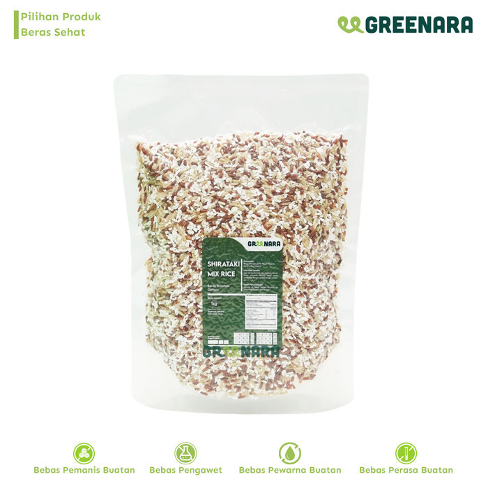 

Shirataki Mix Rice 1Kg / Shirataki mix Beras Merah , Coklat Organik