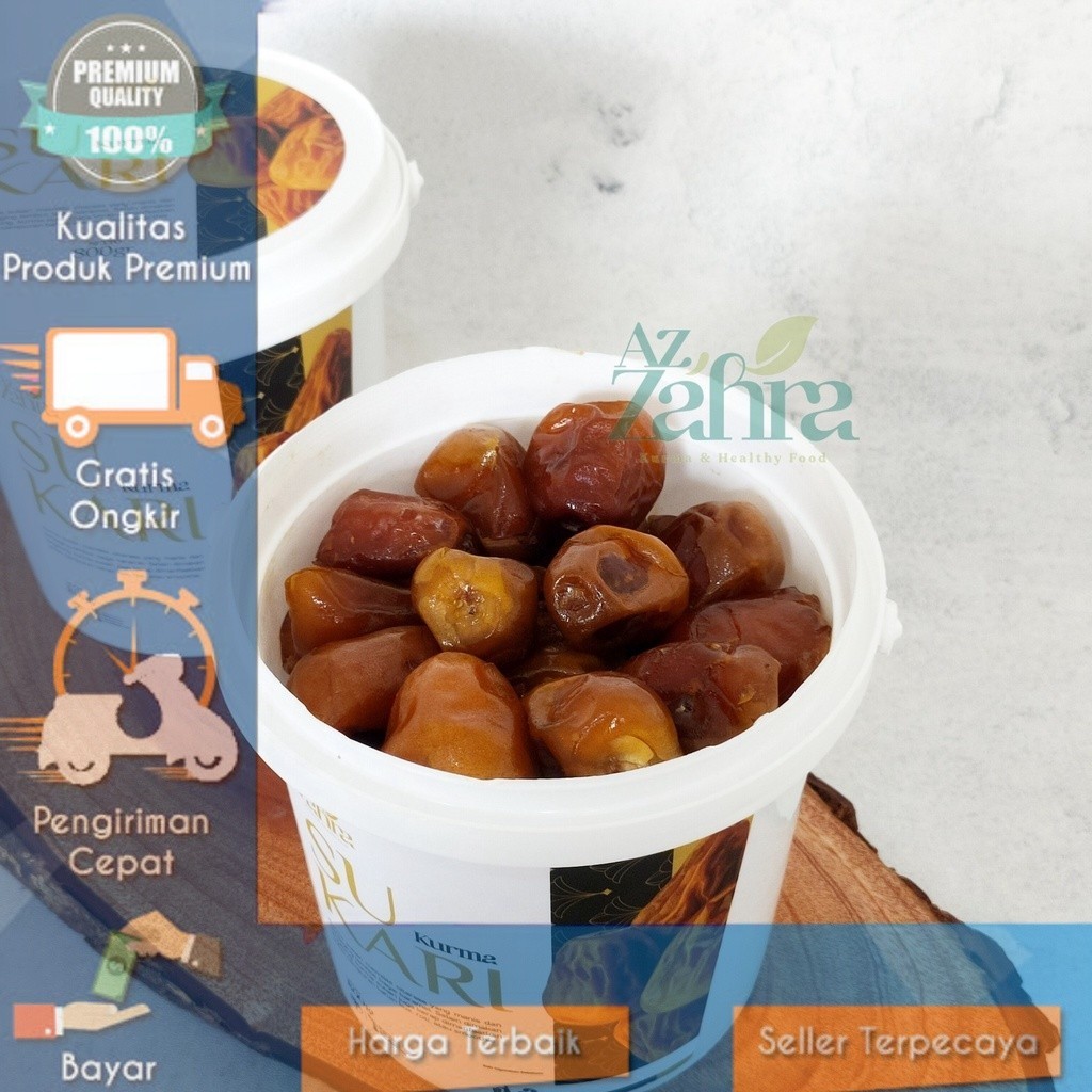 

Kurma Sukari Ember Premium 800 gr - Kurma Sukari Ember - Kurma raja Manis Lembut