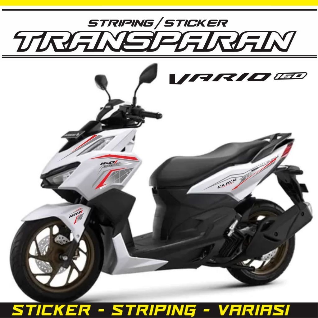 STIKER MOTOR STRIPING TRANSFARAN VARIO NEW 160 ABS / CBS VARIASI STIKER MOTOR HONDA VARIO 160 TRANSP