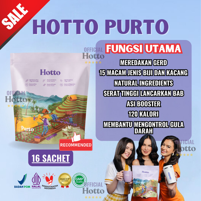 

[Terbaru] SALE!!!! Hotto Purto Pouch (16 sachet) Multigrain with Purple Potato - 1 Pouch