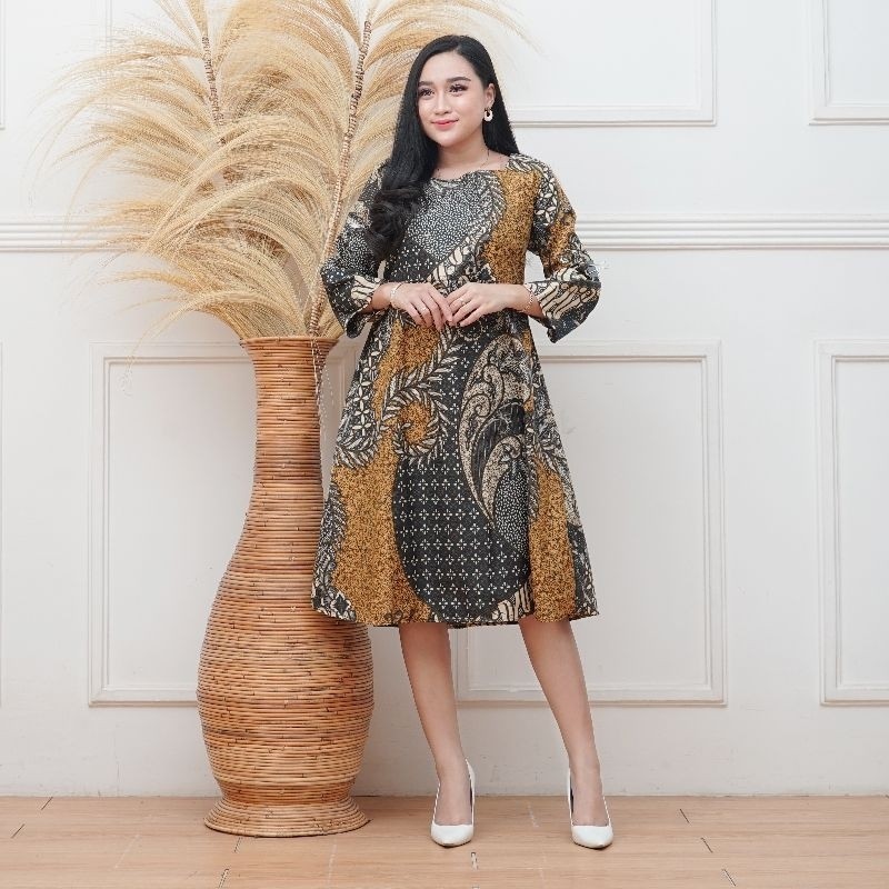 Dres batik seragam pesta  -Batik ammarjaya//BAJU WANITA MODEL BARU / MURAH PROMO
