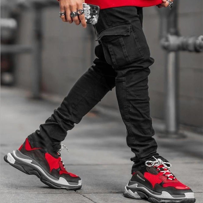 CELANA PANJANG ARIEL NOAH CELANA PRIA JEANS BIKER  SLIM FIT STRETCH COWOK