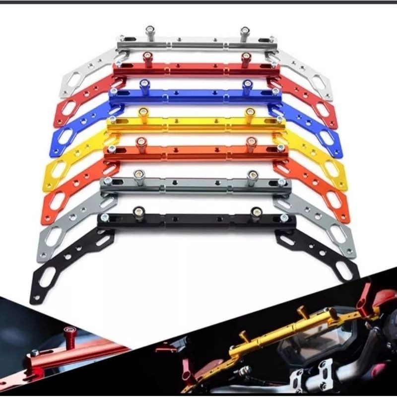 Palang Stang Stabilizer Stang + Dudukan Lampu Tembak CNC Nmax PCX Lexi X-Ride RX King Beat Street Ti