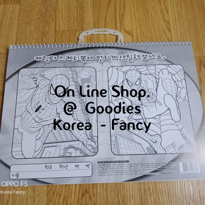 

✨LARIS✨ -Ori Korea Buku Gambar Spiral Spiderman Ready Stock - Putih