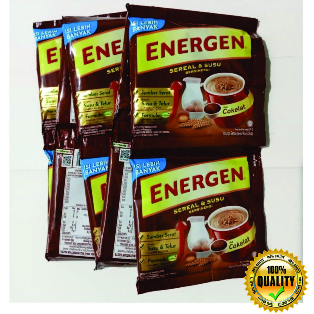 

Energen Minuman Sereal Oat Susu Coklat Vanila Renceng 10 Sachet