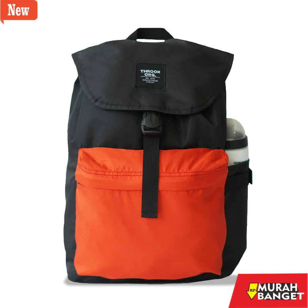 Tas Ransel Pria Kekinian Throox Bagpack II Throox Tas Ransel Galagher Black Orange
