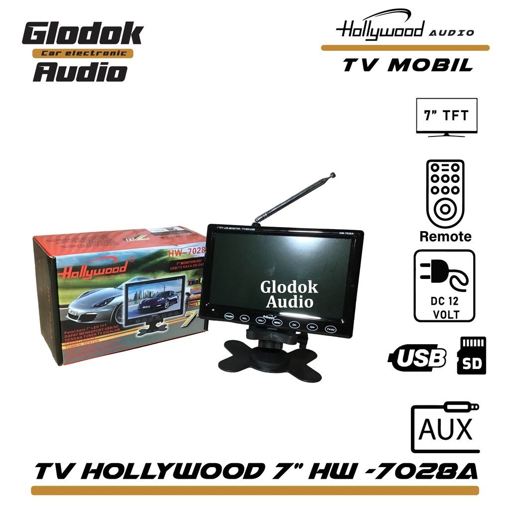 TV Hollywood HW - 7028 A 7 Inch Usb/mp4 layar sentuhT