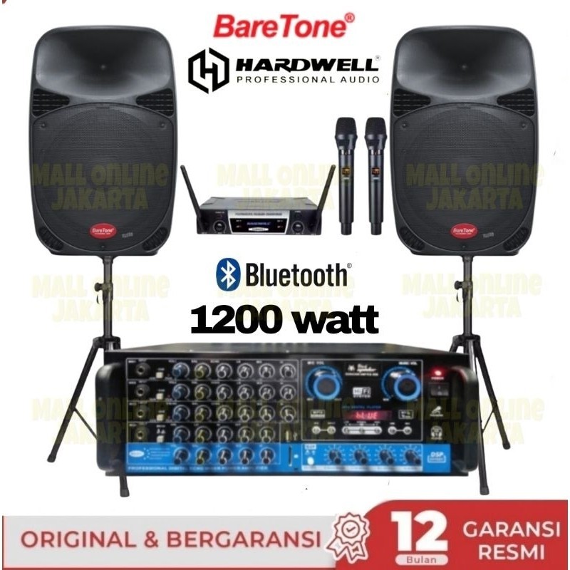 Paket Sound system Lapangan baretone 15 inch outdoor karaoke bluetooth