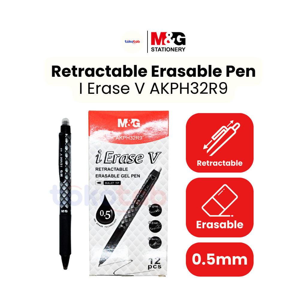 

Tokotab - M&G Pulpen Erasable Bolpoin Bisa dihapus 0.5mm Erasable Pen Pena Pulpen Cetekan Hitam Pen Lucu AKPH32R9