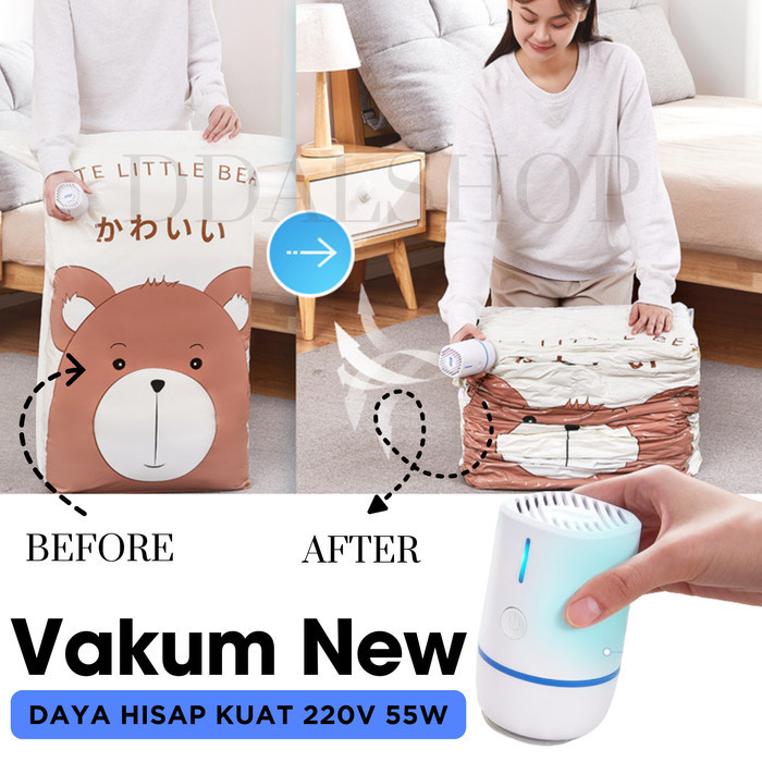 

[[ K23 - BEST SELLER ]] Vakum Baju Vacum Bag Pakaian Traveling Elektrik Tas Penyimpanan 220-V