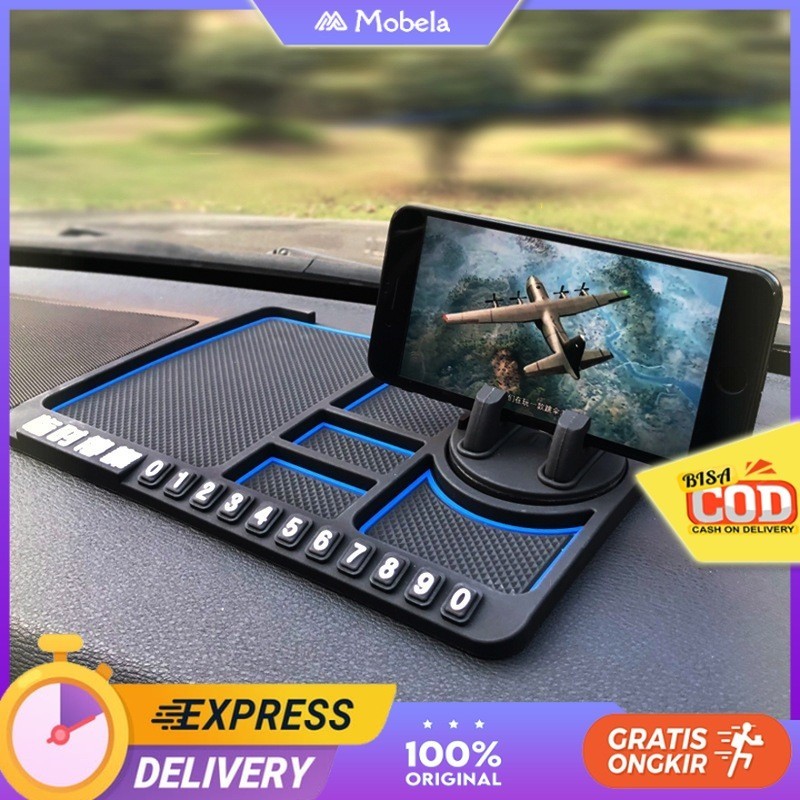 MOBELA Anti Slip Dashboard Mobil Multifungsi Holder HP Mobil
