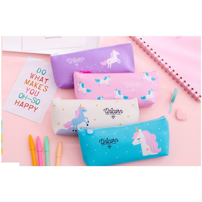 

[New]Best Seller Tempat Pensil model korea / Tempat Pensil Unicorn tidak transparan