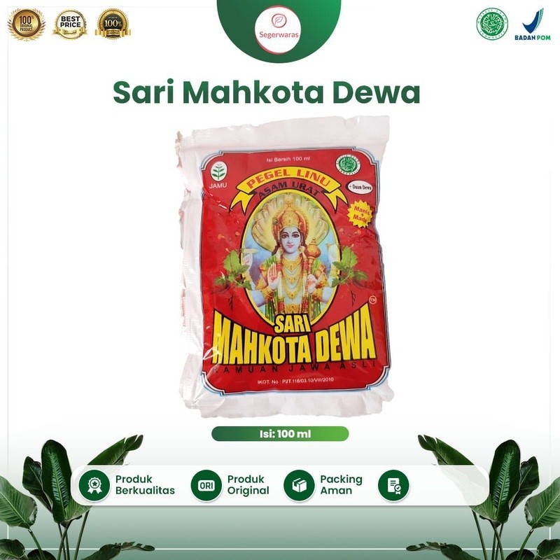 ☘️Wellyna☘️ Jamu Sari mahkota dewa cair plus madu isi 12 sachet untuk pegal linu asam urat & menjaga