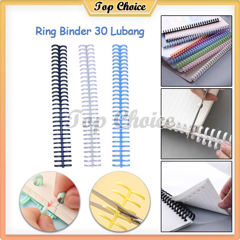 

Ring Binder 30 Lubang / Binder Plastik / Plastic Binder Binding Strip