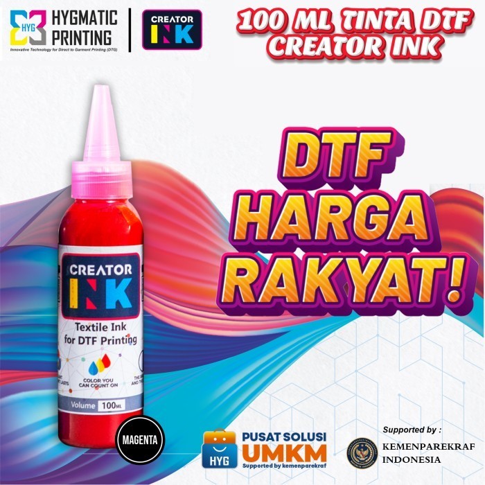 

[Terbaru]ATK- Tinta DTF | Tinta DST | Sablon Digital - CREATOR INK - 100 ML - Merah