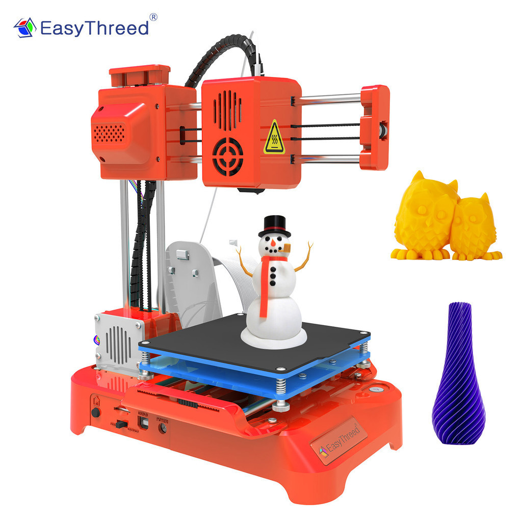 

EasyThreed Printing Machine for Kids Mini Desktop 100x100x100mm Print Size No Heated Bed One-Key Printing with TF Card PLA Sampl