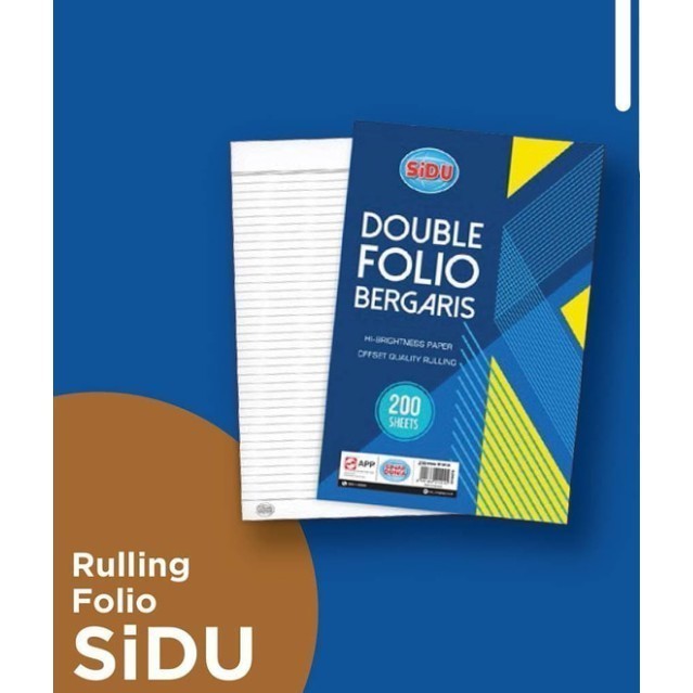 

kertas double folio garis SIDU sinar dunia (1 pak Isi 200 Lembar)