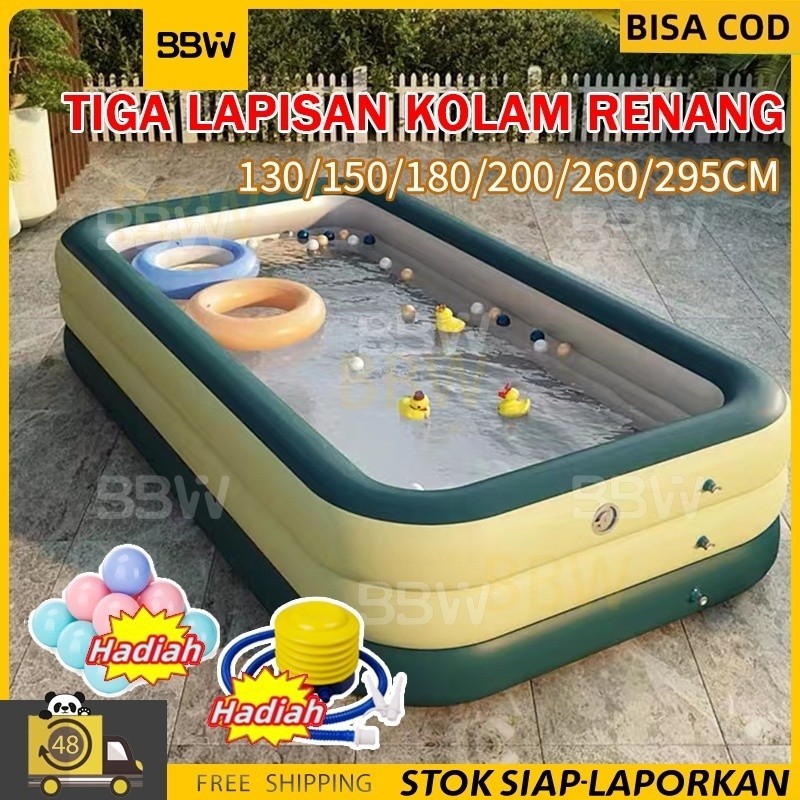 4M Kolam Renang Anak Jumbo 4m Kolam Mandi Bola Inflatable Bestway Pool 1,5 meter Kolam 4 Ring Baby S