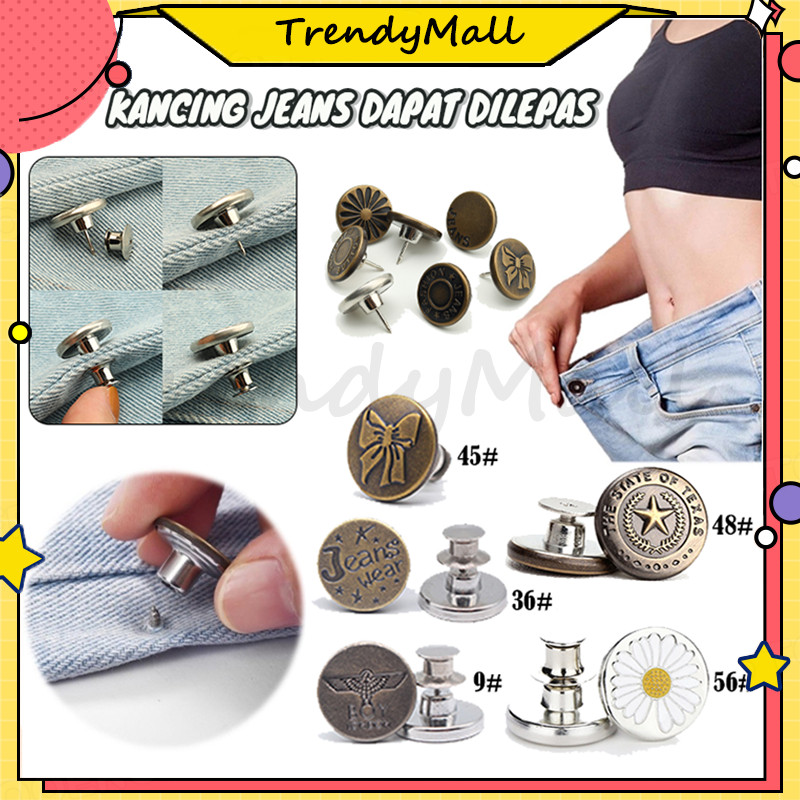 Kancing Jeans Dapat Dilepas /1pc Kancing Jeans Dapat Dilepas Kancing /Jepret Kancing Pinggang Adjust