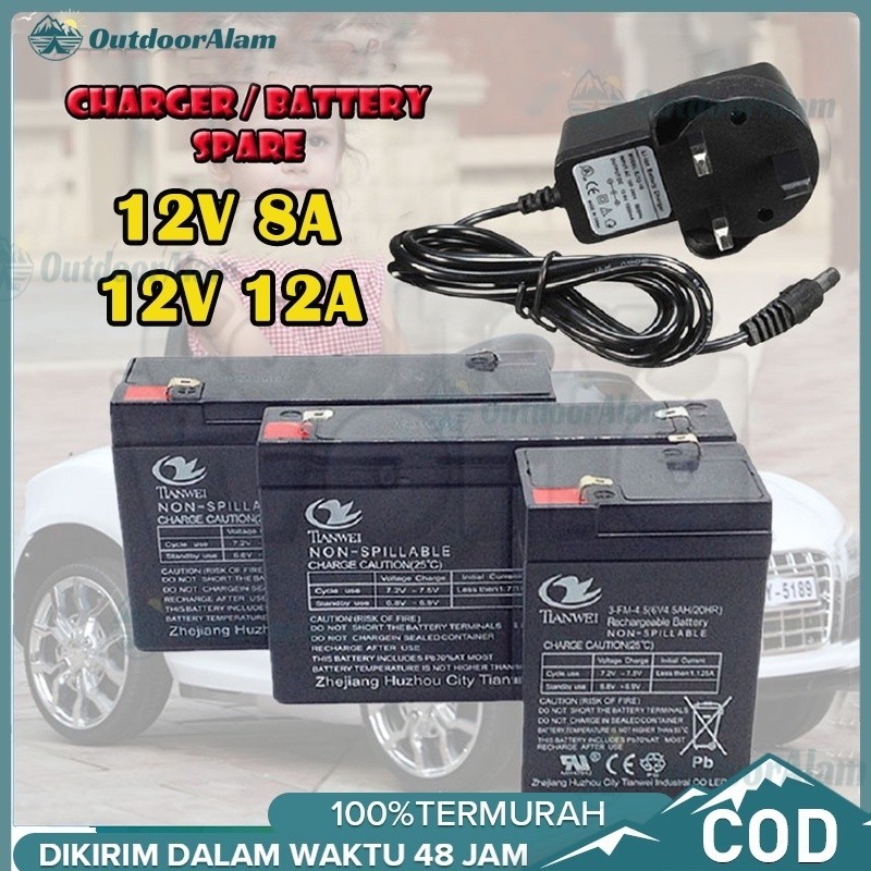 Aki Kering Sprayer Elektrik 12V 12AH/Aki kering 12 Amper KANEDA Aki Emergency Aki Gell Baterai 12V 8