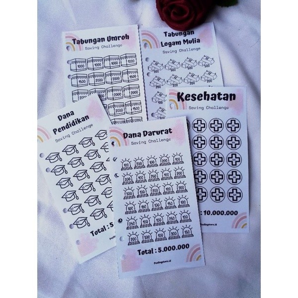 TANTANGAN MENABUNG A6 A5 SAVING CHALLENGE VERSI CERIA 2