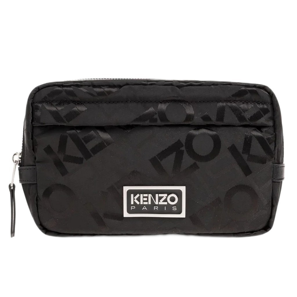 Kenzo Logo Jacquard Zipped Shoulder Bag / Tas Branded Original