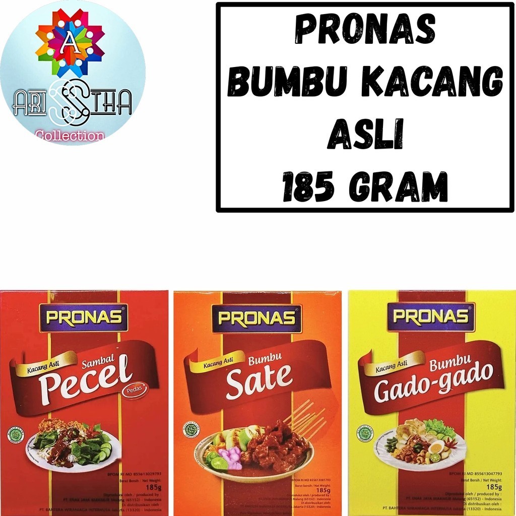 

Pronas Bumbu Kacang Asli Kemasan 185 Gram Gado-Gado Pecel Sate