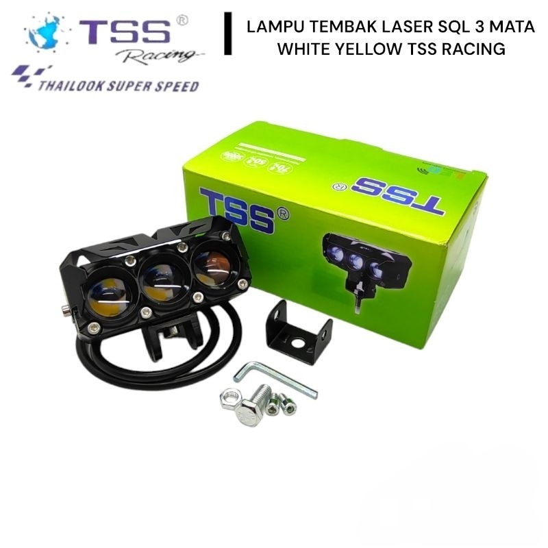 LAMPU TEMBAK LASER/LAMPU TEMBAK KIPAS SQL 3 MATA TSS AC DC SUPER BRIGHT HI LOW 20 WATT 12 VOLT LAMPU
