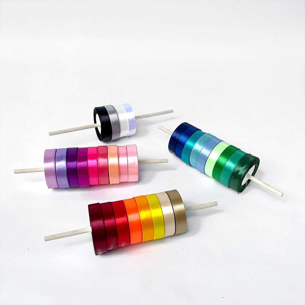 

Pita Satin 2cm 3/4 inch Satin Silk Ribbon Roll Gulung