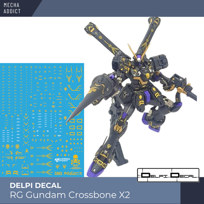 Water Slide Decal RG Gundam Crossbone X2 By DELPI - Gold Hologram