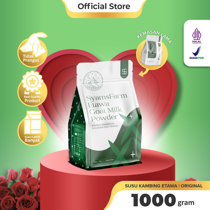 

NB Susu Kambing Etawa Bubuk Syams 1000 gram Pure Murni Alami Organik Asli