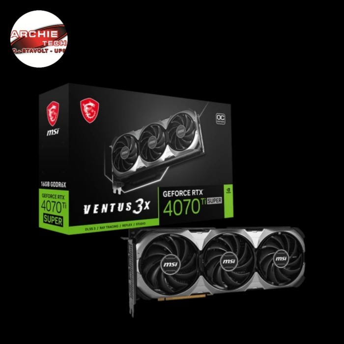 VGA MSI RTX 4070 Ti SUPER 16GB VENTUS 3X OC GDDR6X 256bit RTX4070TI
