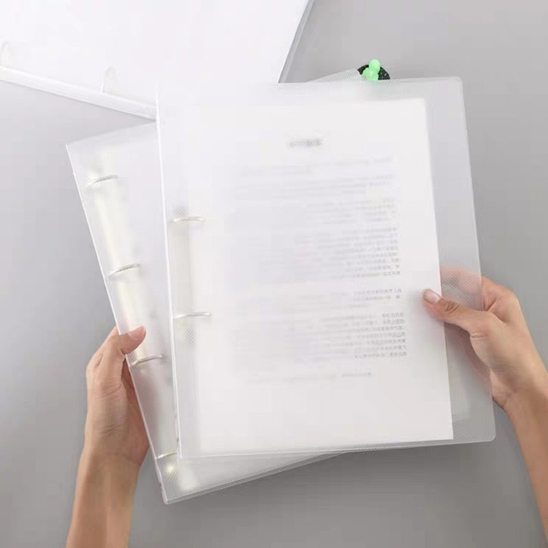 

A4 4-holes/2-holes PP Clip File Folder Transparent Loose Leaf Binder Notebook Cover Diary Coil Ring Binder Seperate Planner for