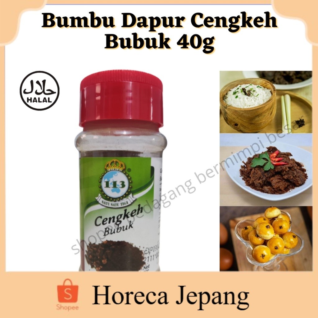 

113 Cengkeh Bubuk 40g/ Bumbu Dapur / Penyedap Rasa/ Rempah Rempah/ Bumbu Masak/ Cengkeh Bubuk