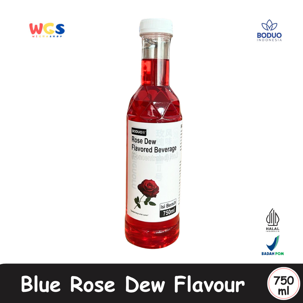 

Boduo Rose Dew Syrup 750ml – Sirup Konsentrat Rasa Mawar untuk Minuman & Dessert