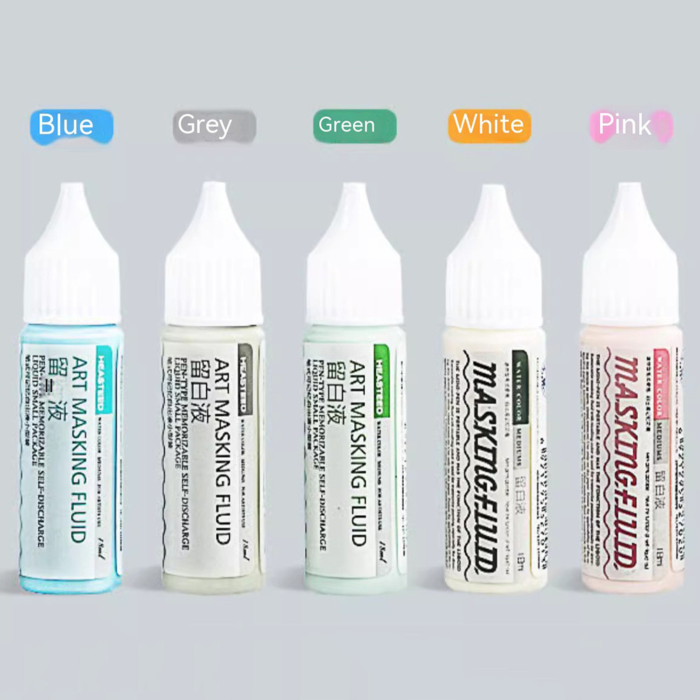 

18ml Art Masking Fluid Pigment Covering Liquid Watercolor Paint Watercolor Masking Fluid Blank Glue Painting Art Supplies