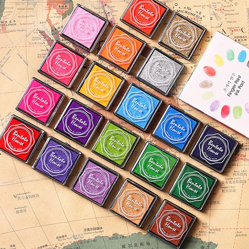 

24warna Finger Painting Color Inkpad Set Segel Anak Hadiah Siswa