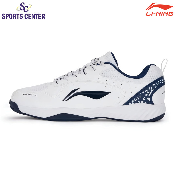 New Sepatu Badminton Lining Ultra Power AYTT045 White / Navy