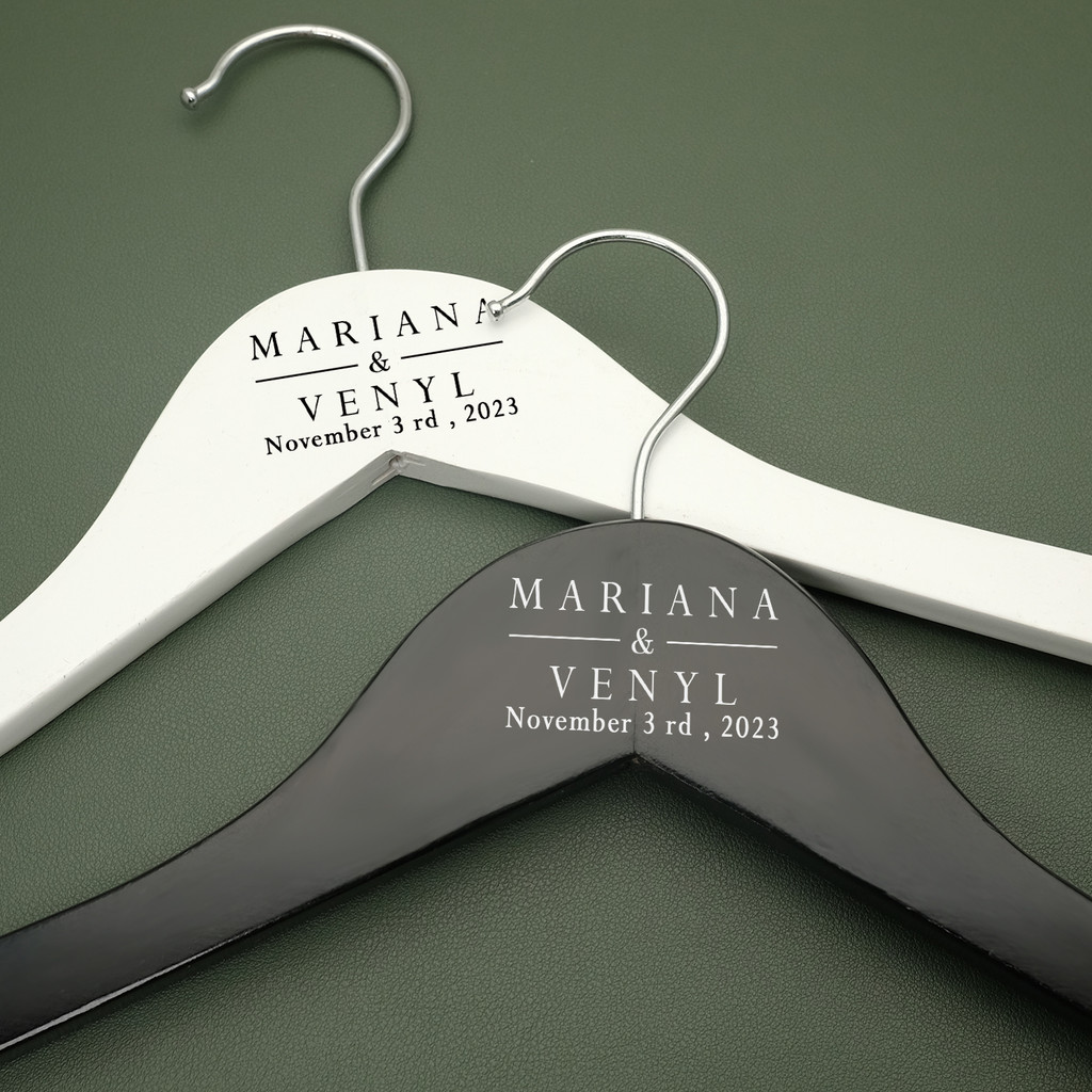 

Personalized Wedding Hanger Cloth Hanger Bride Dress Hanger Custom Groom Hanger Wedding Party Gift Couples Bridal Shower Gift