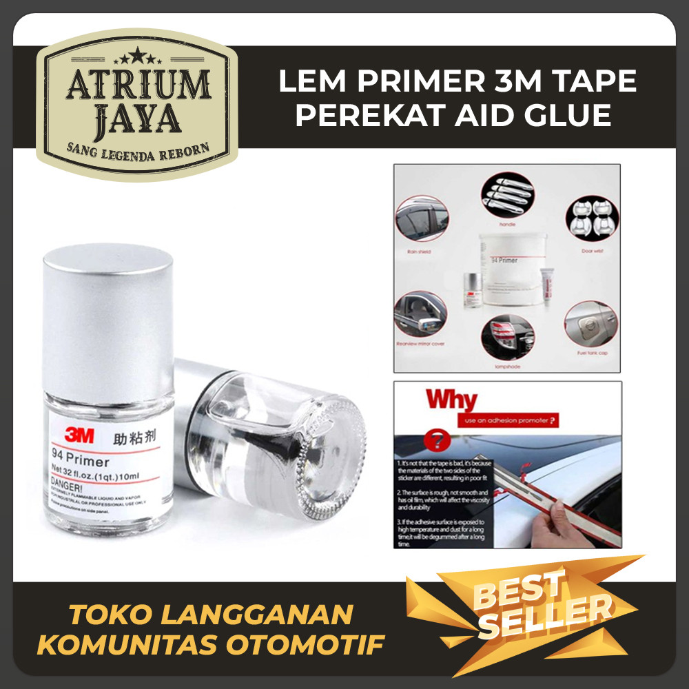 

Atrium Jaya | Lem Primer Penguat Perekat Double Tape 10ml Perekat Dasar Akrilik Plastik VHB Foam Tape