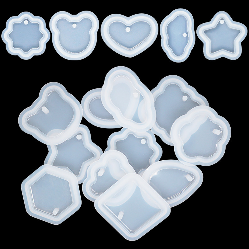 

1/3/5/10/16pcs Pendant Earring Silicone Resin Mold Epoxy Resin Jewelry Making Molds Heart DIY Charms Keychain Mould Jewelry
