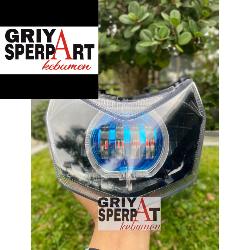 LAMPU DEPAN SUPRA X 125 FI 2013-2018 BILED PROJIE LED 4 LENSA