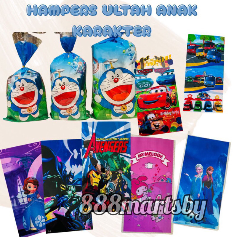plastik snack ulang tahun / hampers ulang tahun karakter