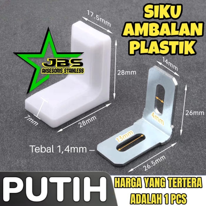 KC27 SIKU AMBALAN PLASTIK / TRAPES / TRAVES / SIKU L PLASTIK - Putih