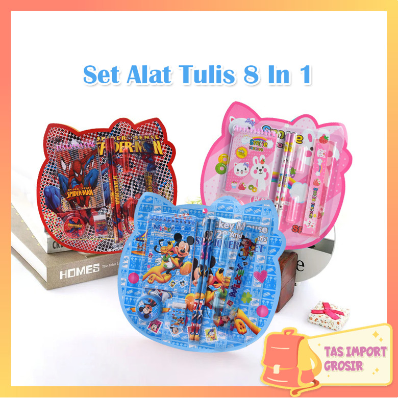 

Tas Import - S5931 Stationary Set Karakter Kartun / Set Alat Tulis 8 in 1 / Set Alat Tulis Kartun Lucu / Stationery Set 8 in 1 Lucu