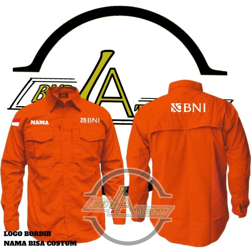 kemeja m-tac bank bni / kemeja pdh bank bni / kemeja pdl bank bni / kemeja bank bni / baju bank bni 