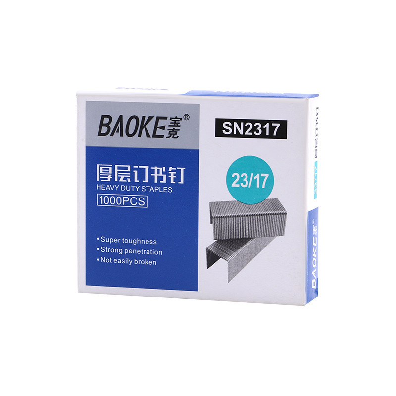 

BAOKE Isi Staples 23/17 1000pcs Persediaan Pengikatan Kantor SN2317